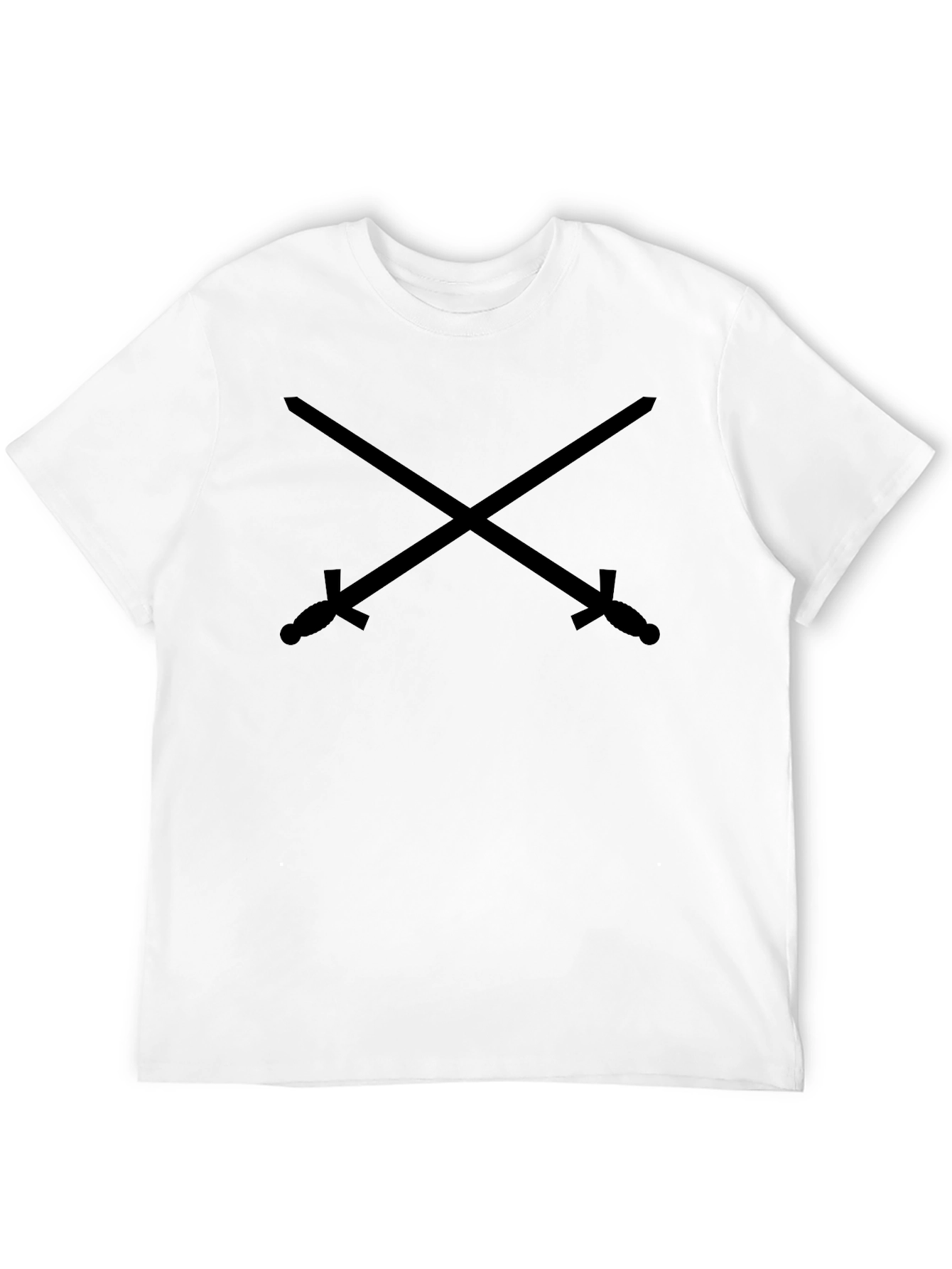Crossed Swords Graphic Black T-Shirt
