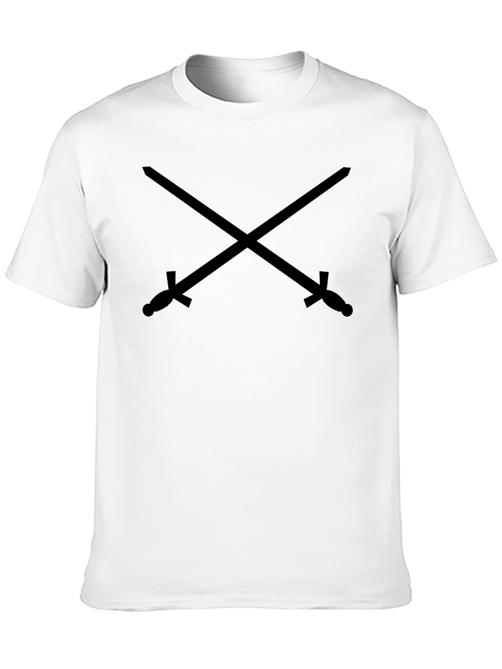 Crossed Swords Graphic Black T-Shirt
