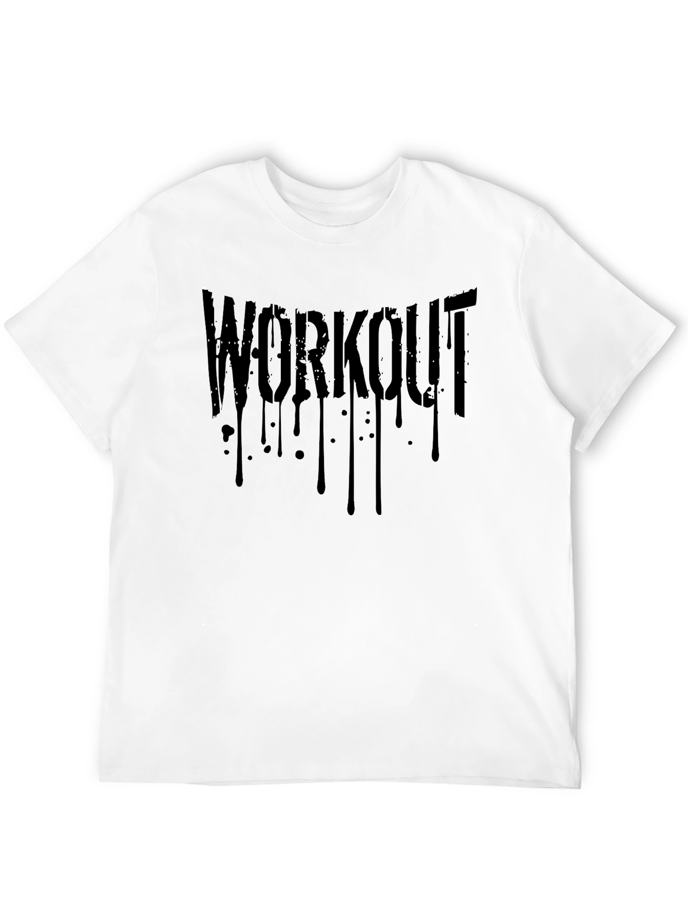 Workout Graphic Print Black Mens T-Shirt