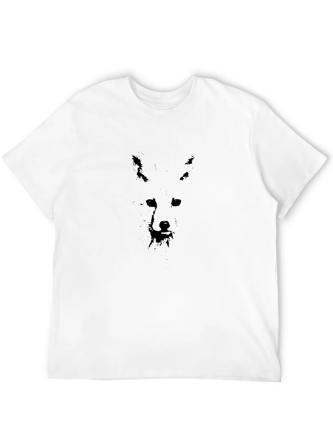 Mens Black Wolf Silhouette Graphic Tee