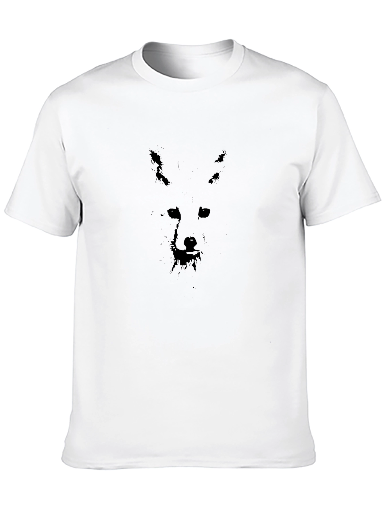 Mens Black Wolf Silhouette Graphic Tee
