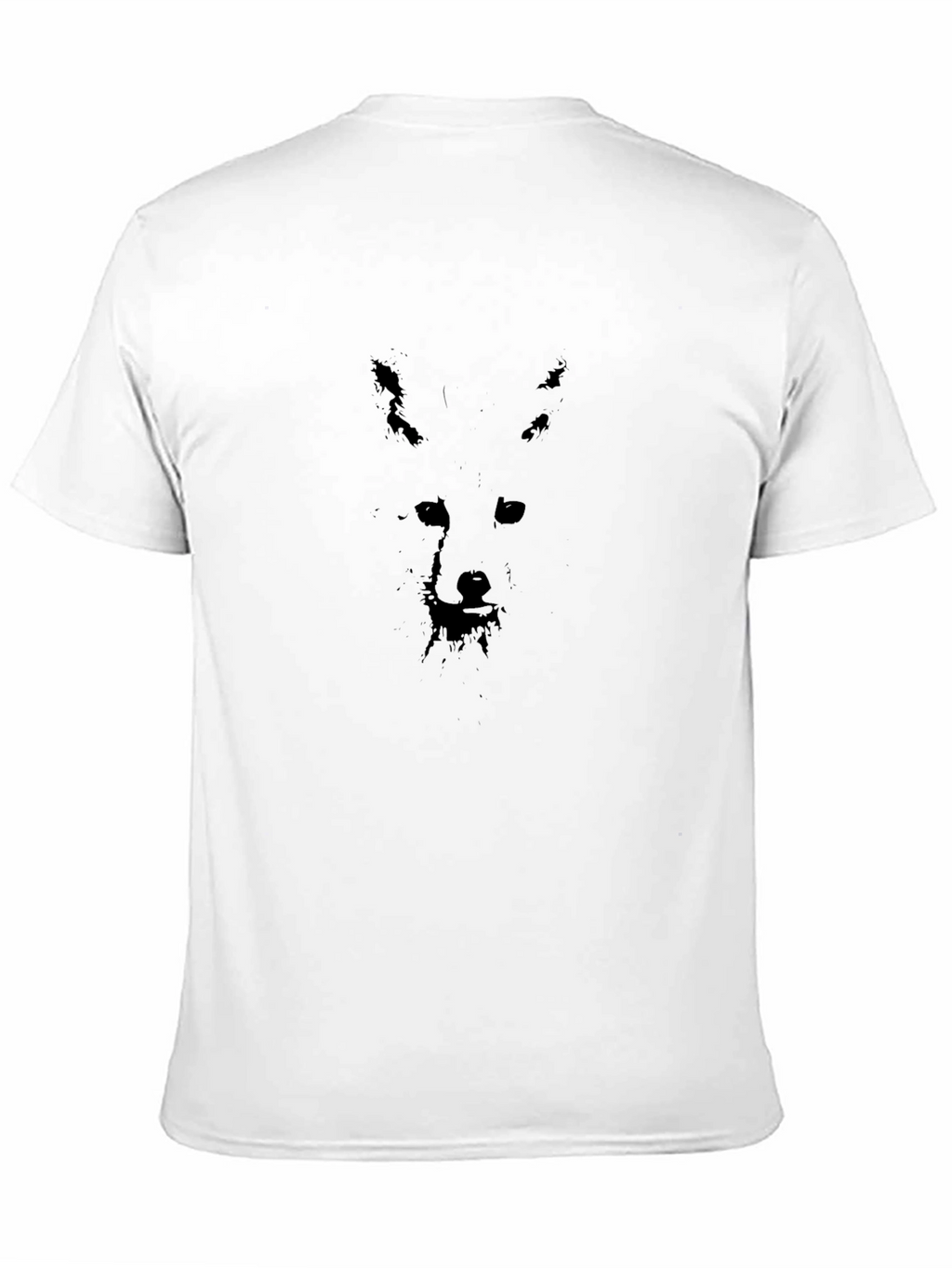 Mens Black Wolf Silhouette Graphic Tee