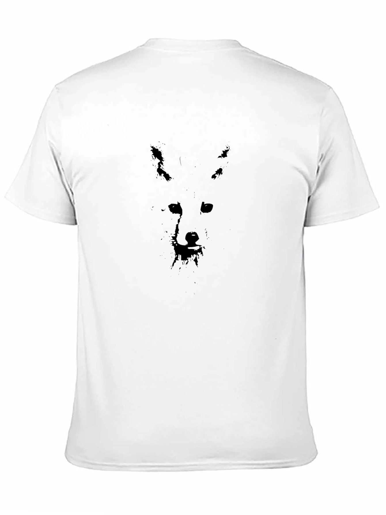 Mens Black Wolf Silhouette Graphic Tee