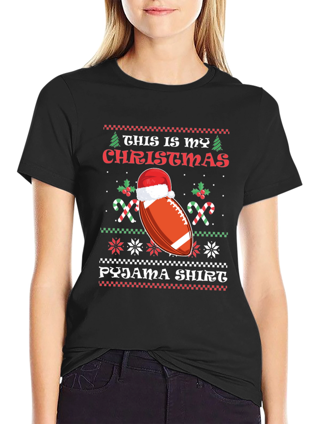 Christmas Football Pajama Shirt