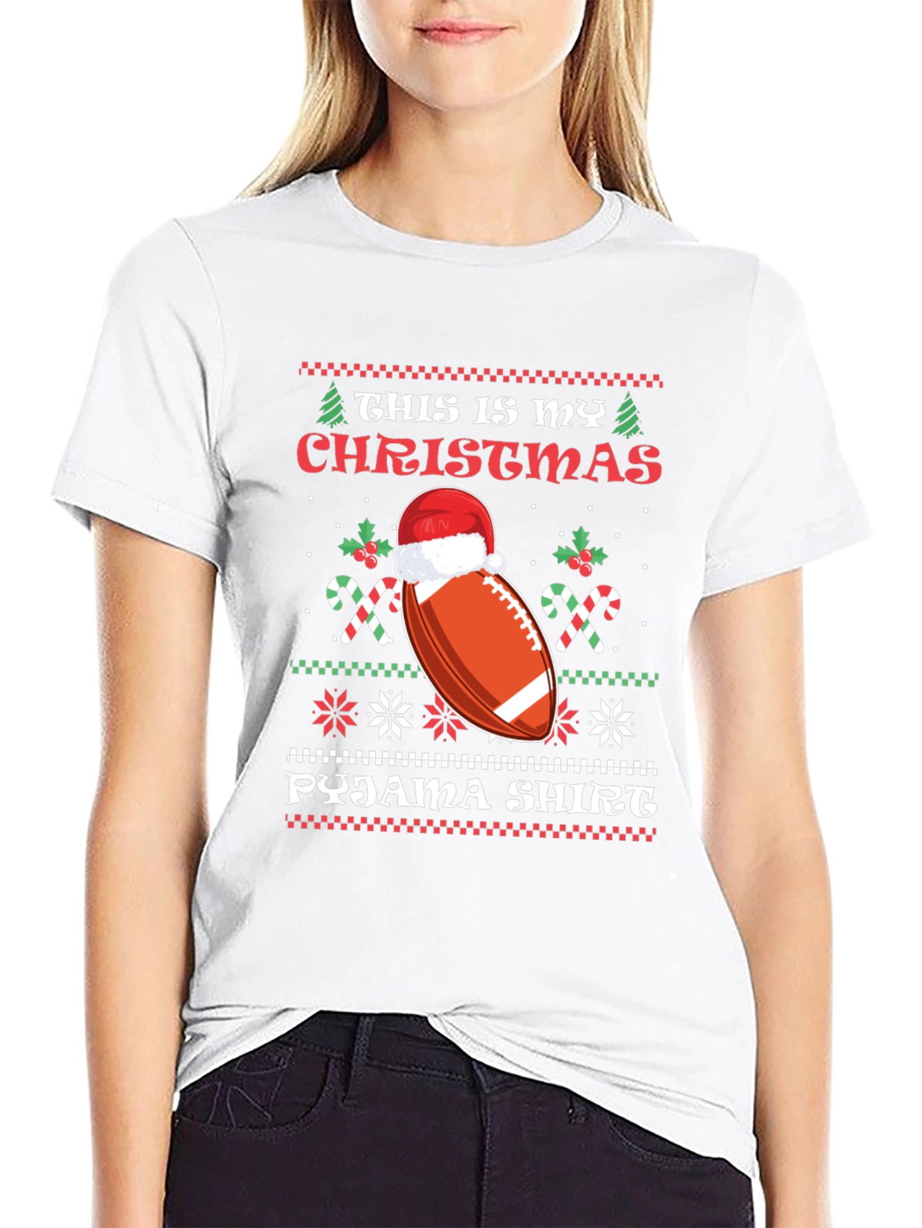 Christmas Football Pajama Shirt