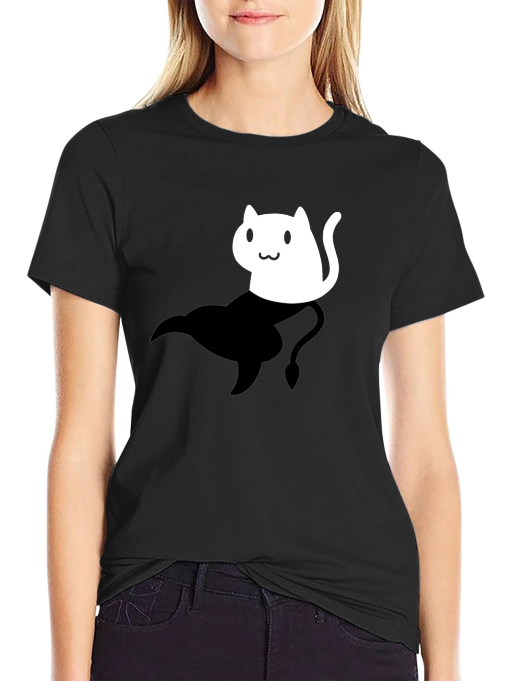 Cat Genie T-Shirt - Black Unisex Cotton Tee