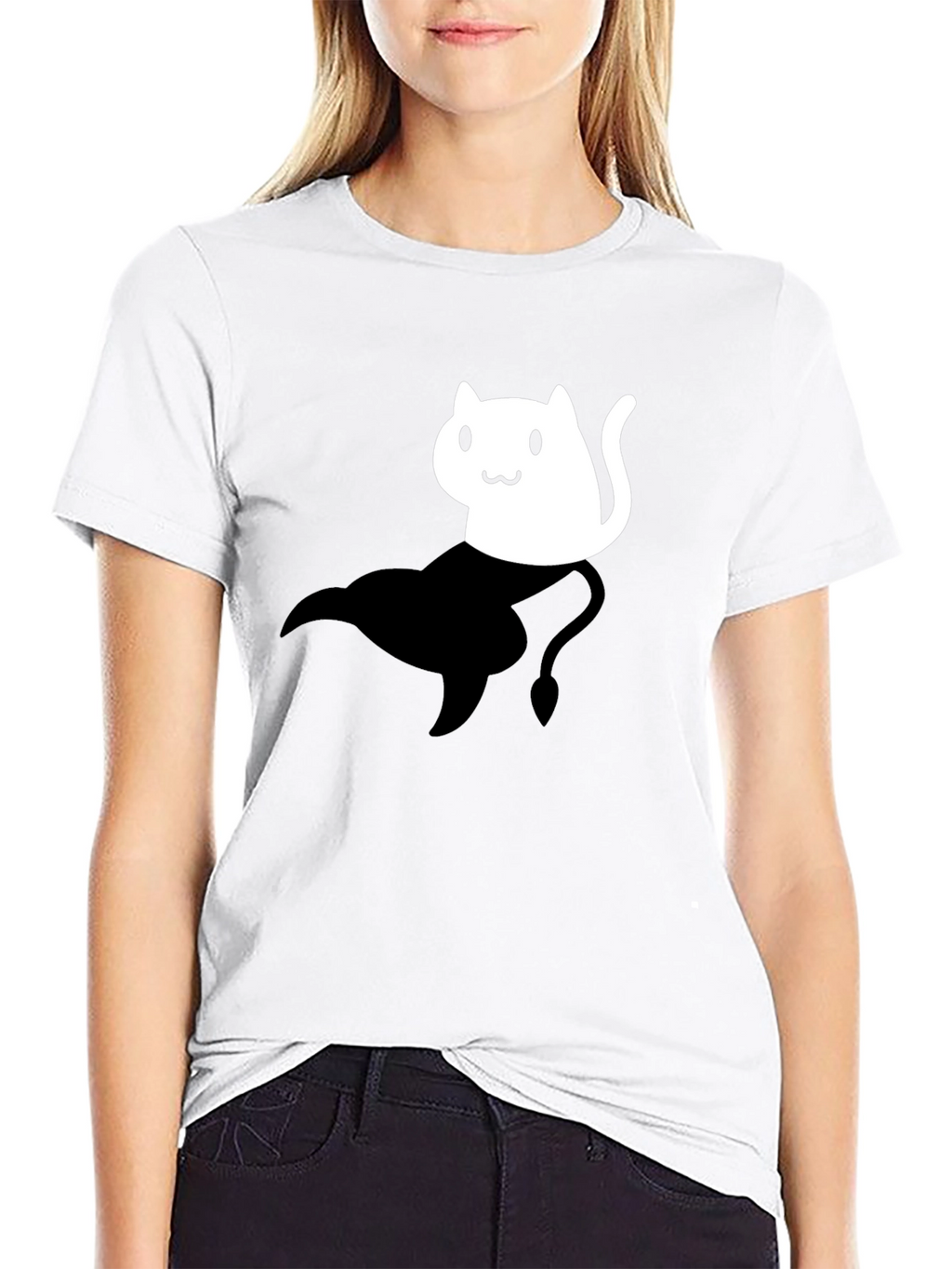 Cat Genie T-Shirt - Black Unisex Cotton Tee