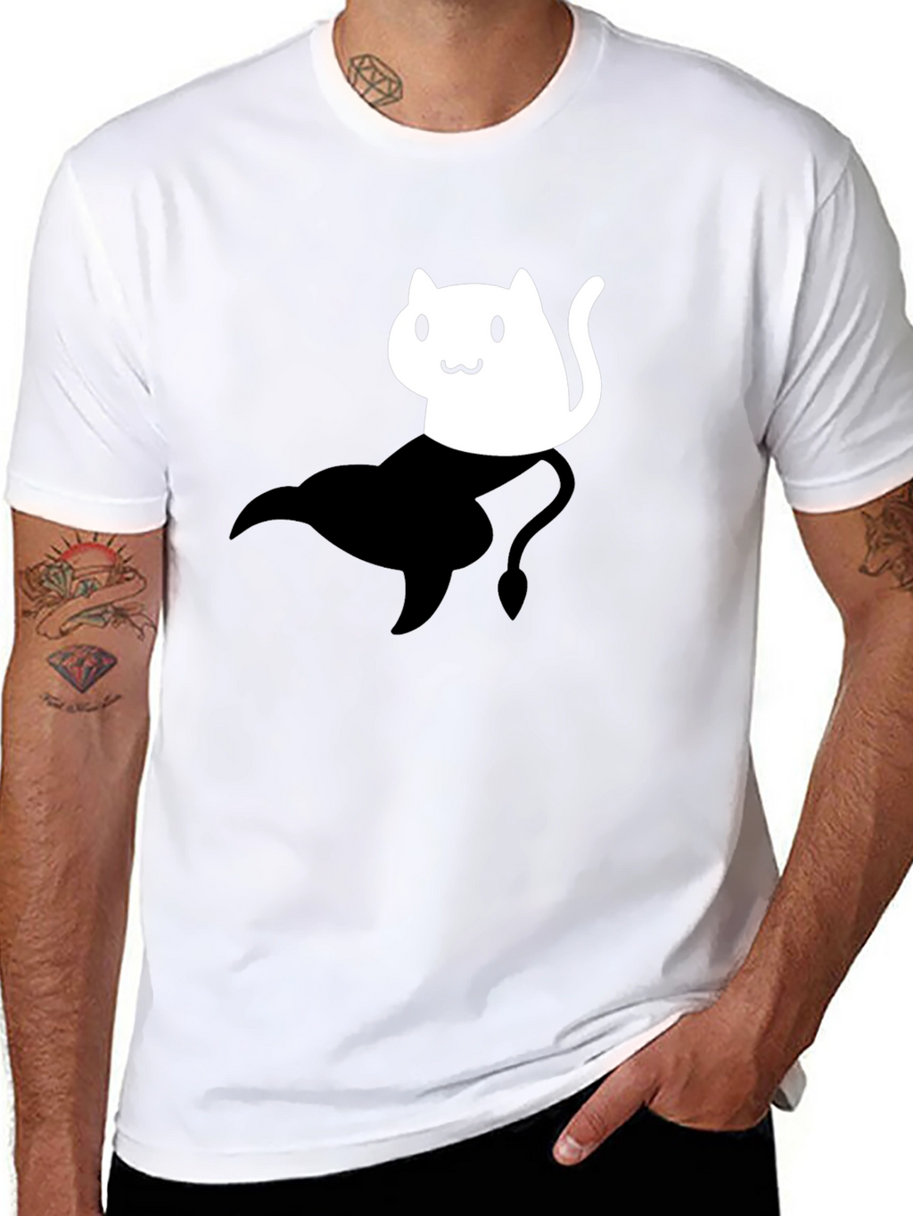Cat Genie T-Shirt - Black Unisex Cotton Tee