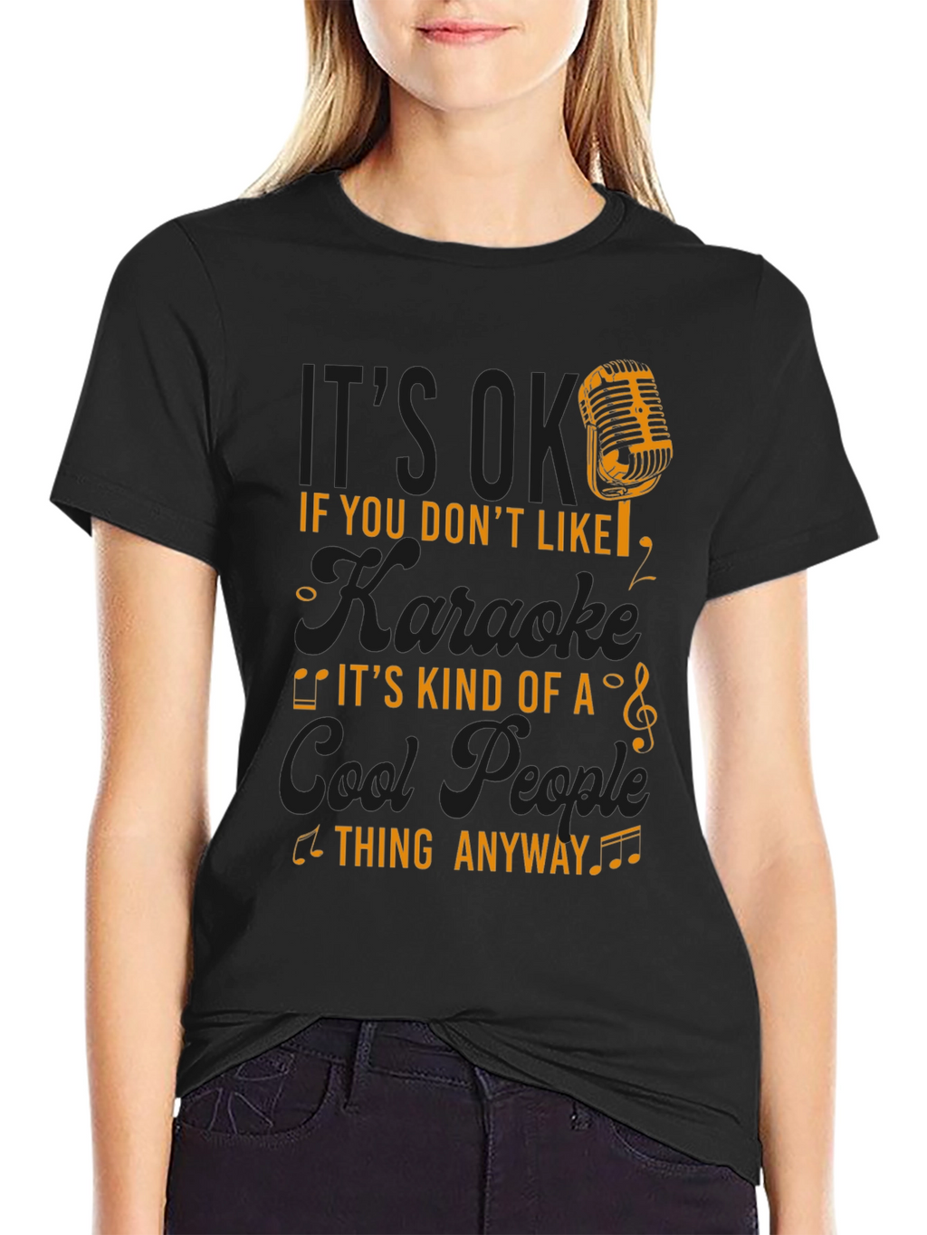 Karaoke Lovers T-Shirt - Cool People Thing Anyway Tee