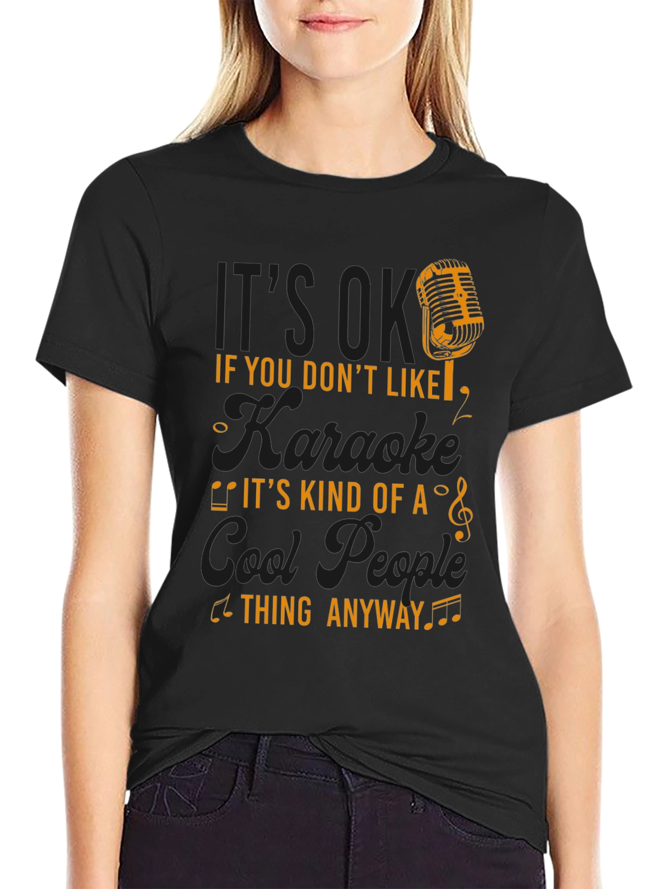 Karaoke Lovers T-Shirt - Cool People Thing Anyway Tee