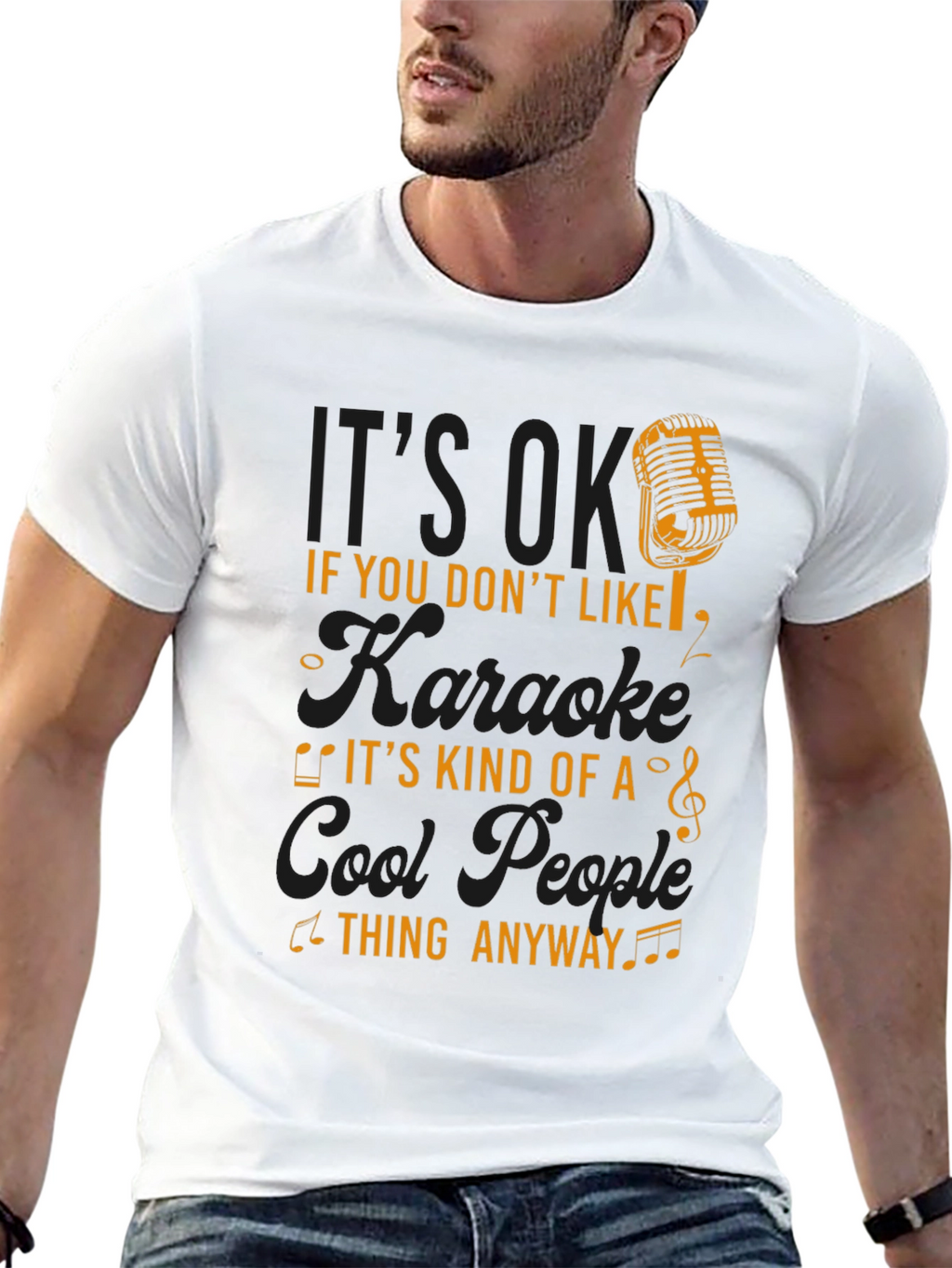 Karaoke Lovers T-Shirt - Cool People Thing Anyway Tee