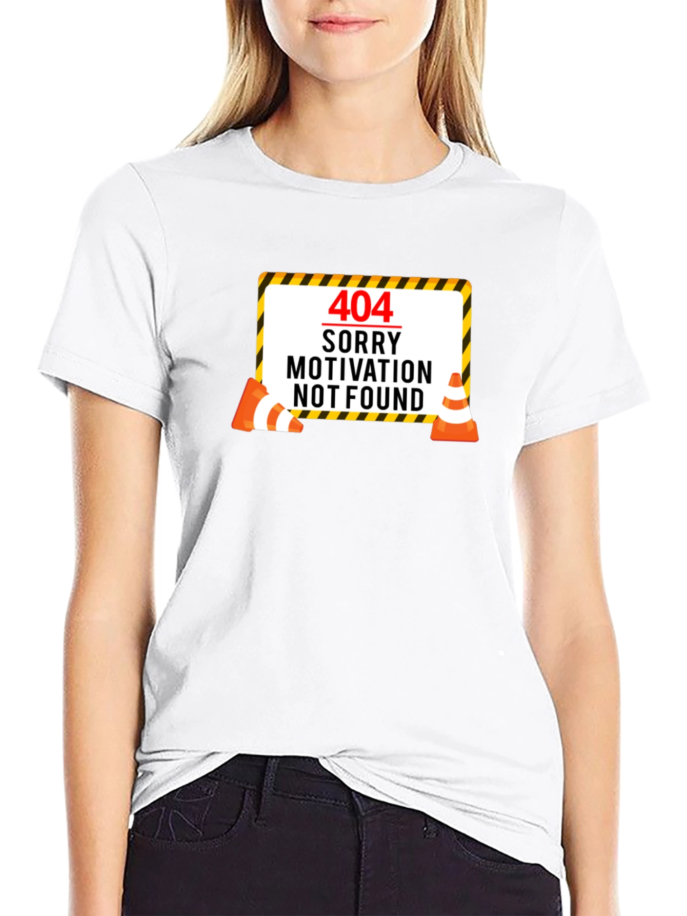404 Motivation Not Found T-Shirt - Funny Error Tee
