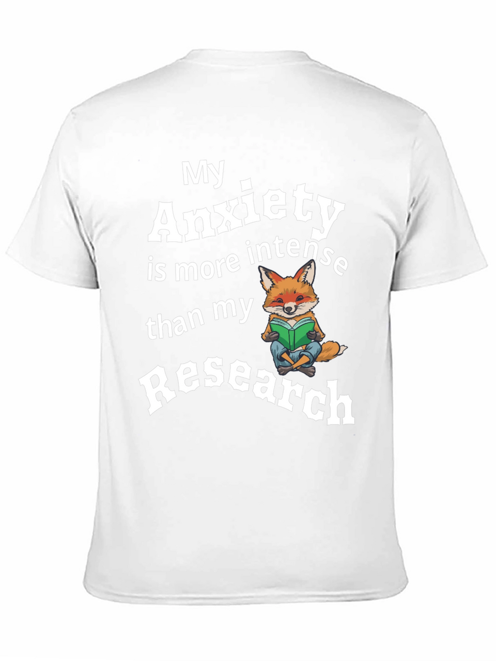 My Anxiety Research Fox T-Shirt Funny Novelty