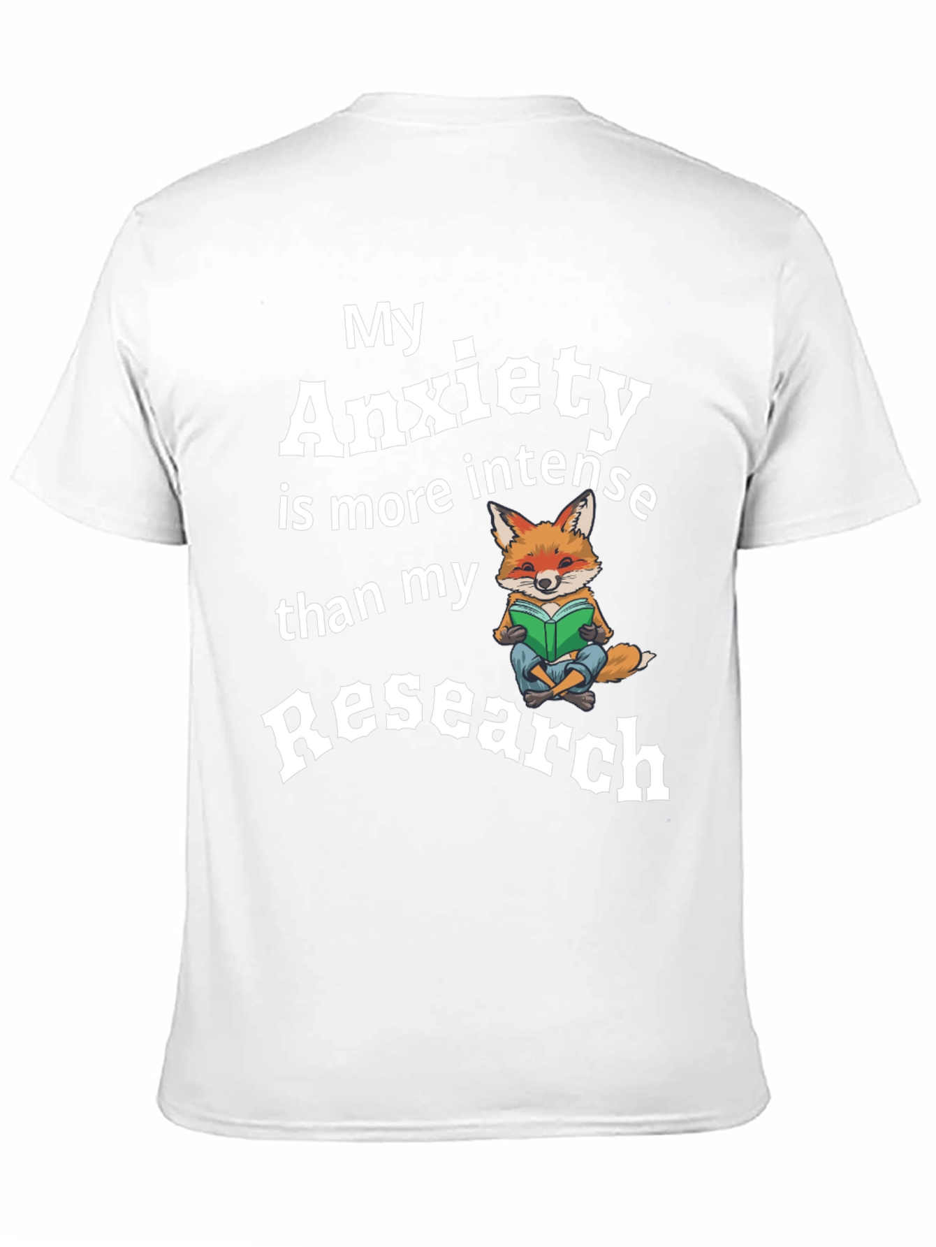 My Anxiety Research Fox T-Shirt Funny Novelty