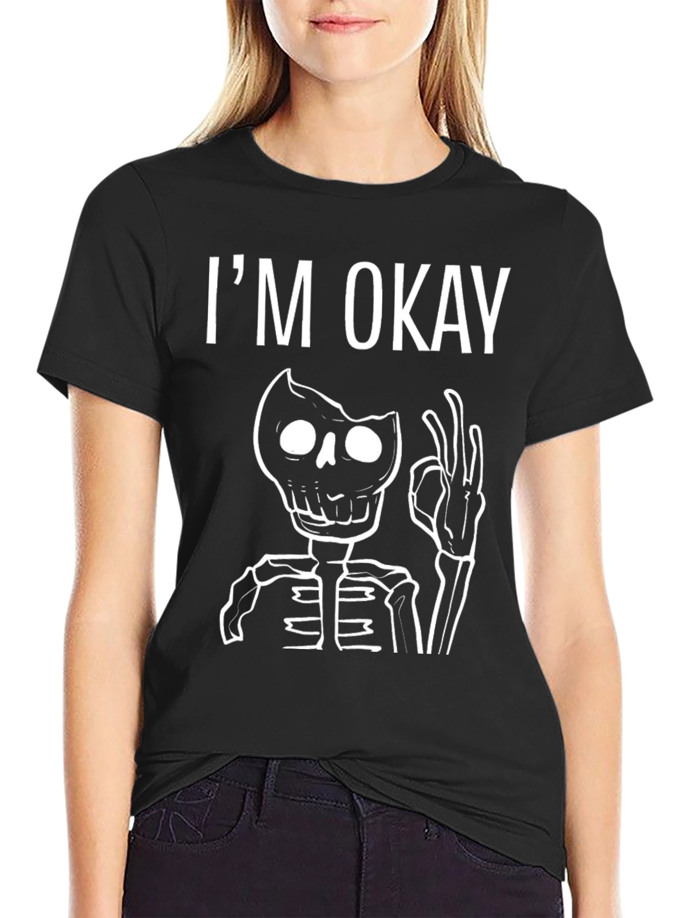 Im Okay Skeleton Graphic Tee