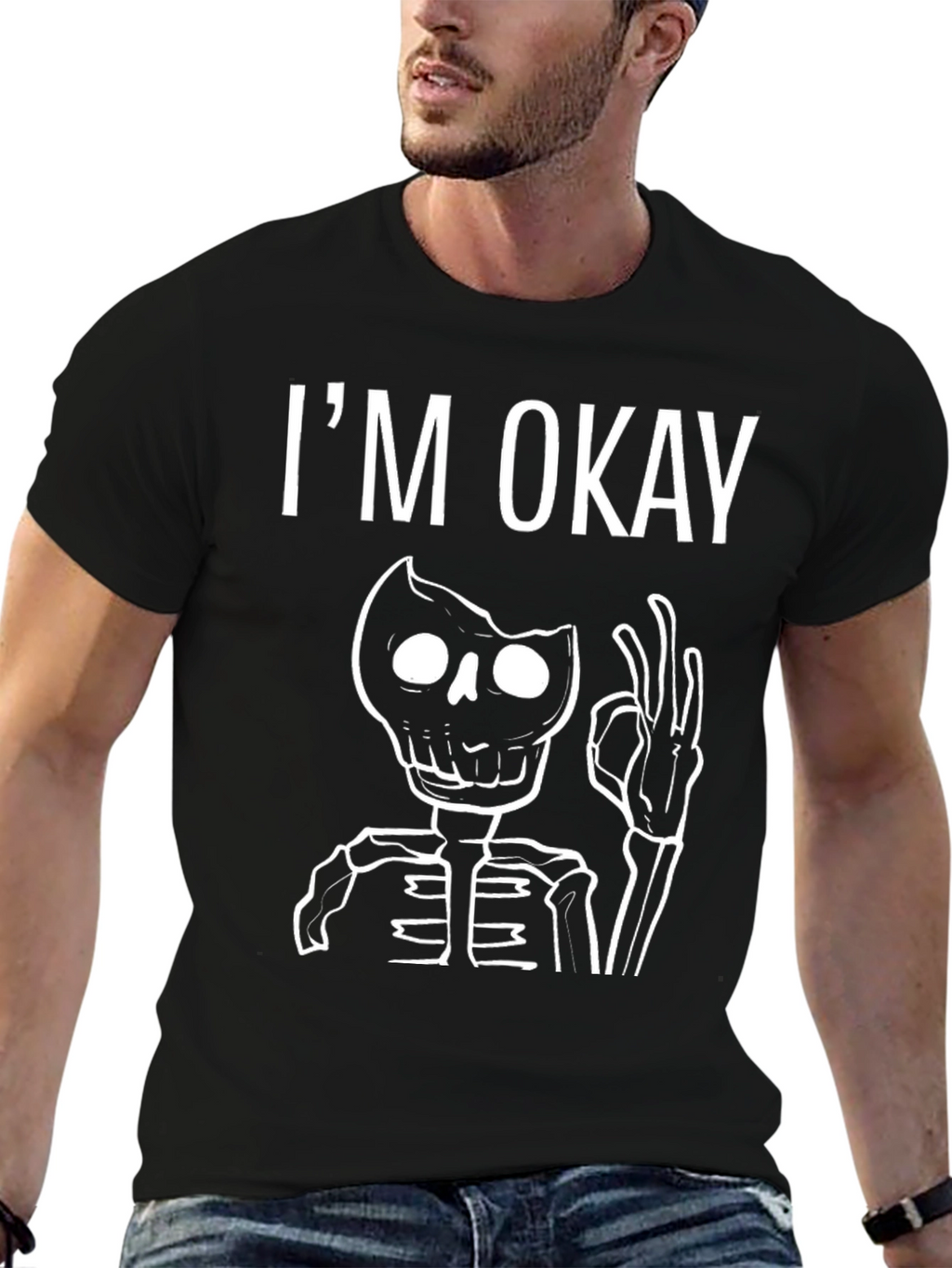 Im Okay Skeleton Graphic Tee