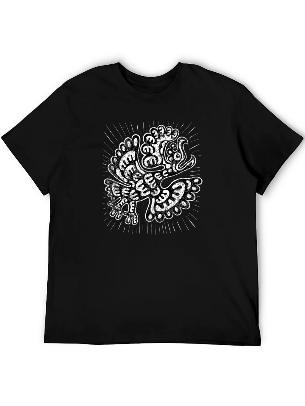 Aztec Eagle Graphic Black T-Shirt