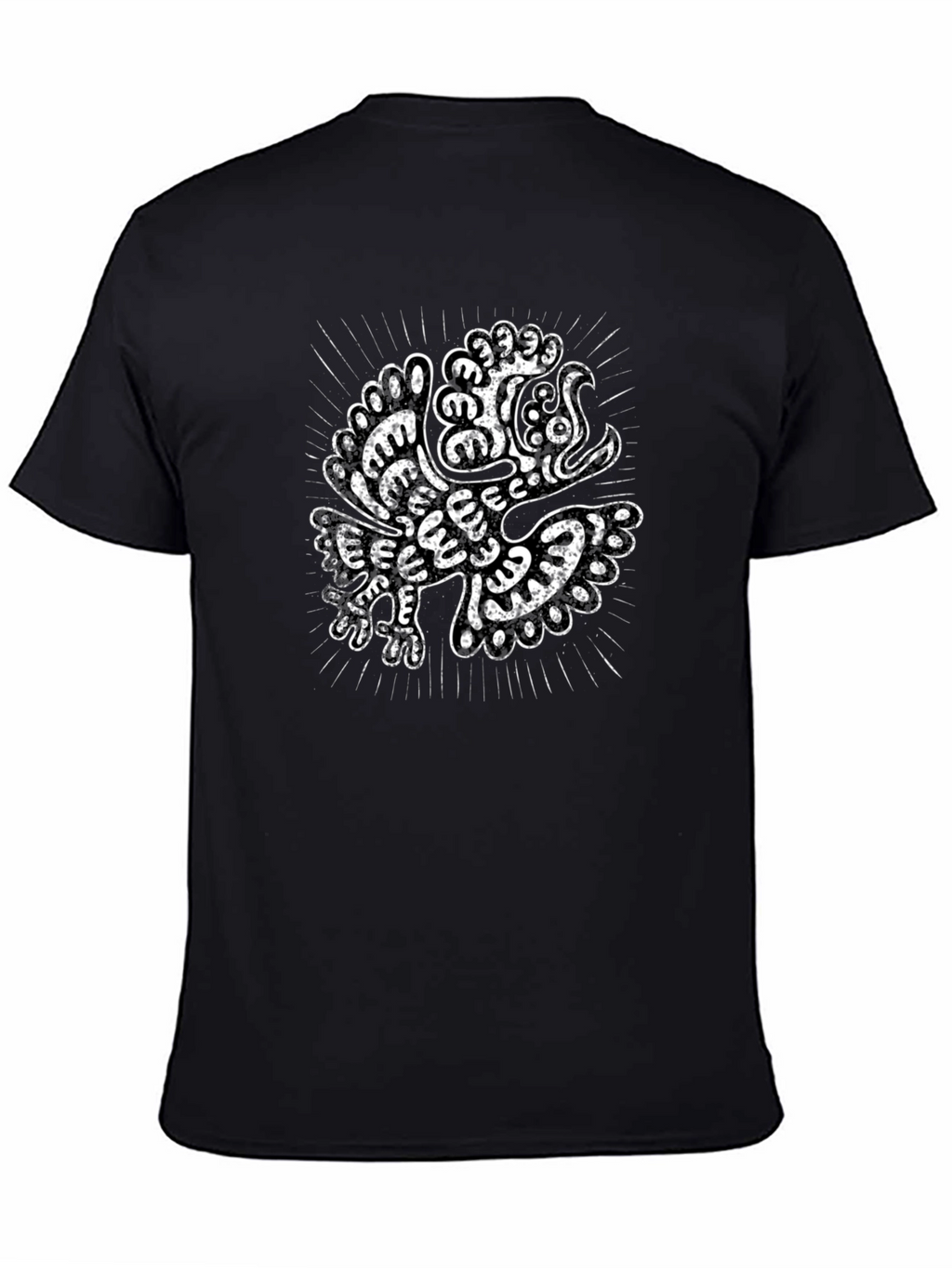 Aztec Eagle Graphic Black T-Shirt
