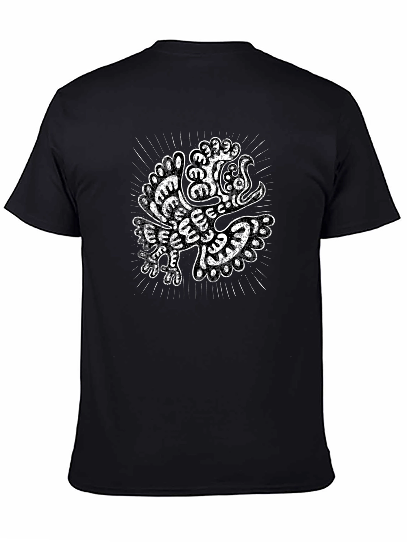 Aztec Eagle Graphic Black T-Shirt