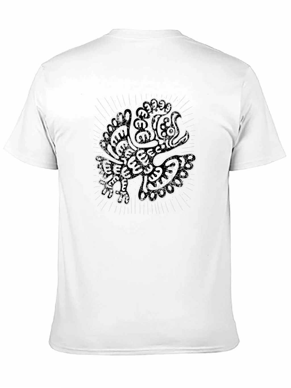 Aztec Eagle Graphic Black T-Shirt