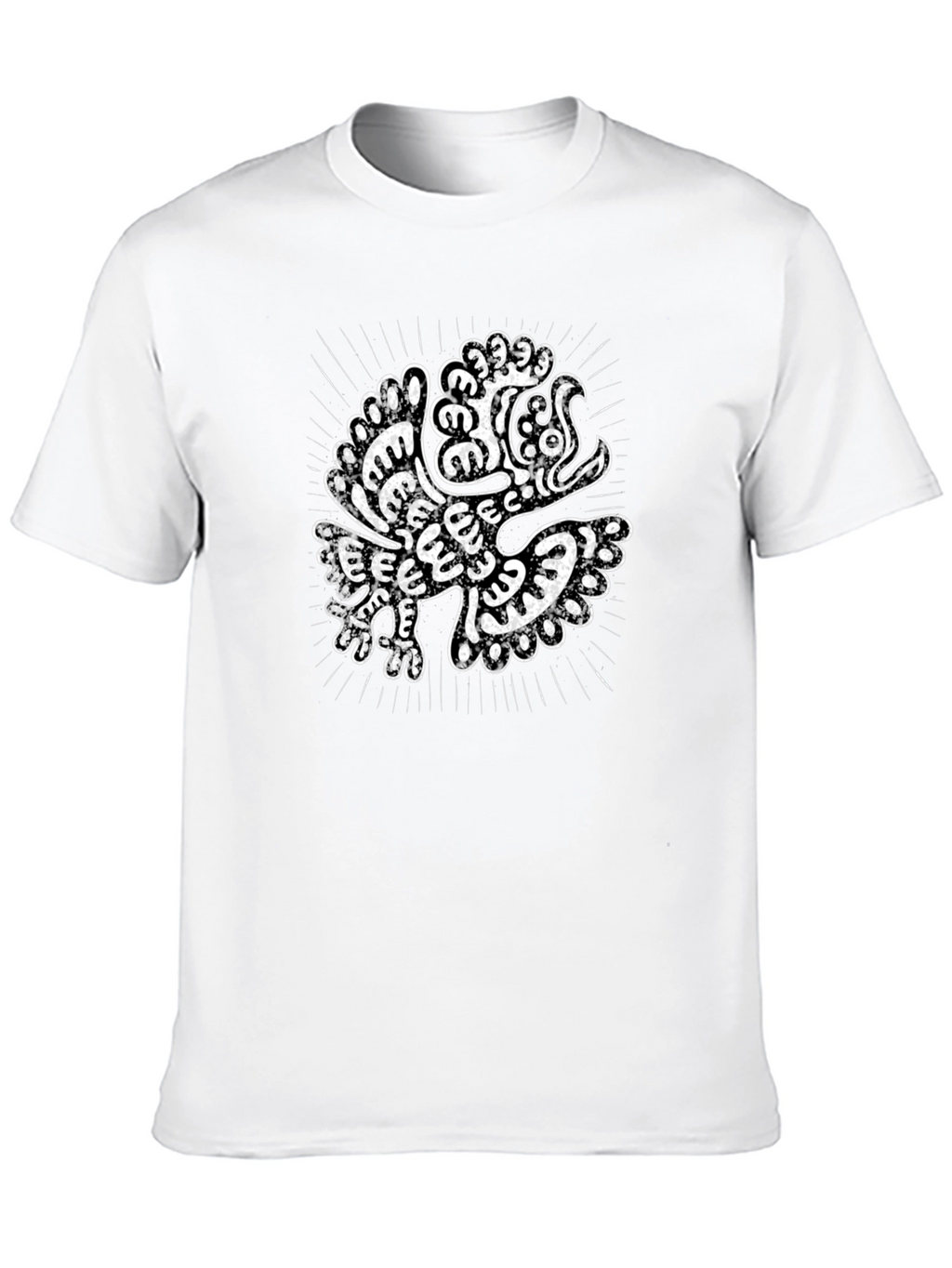 Aztec Eagle Graphic Black T-Shirt