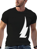 Black Lightning Bolt Graphic Tee - Modern Casual Style