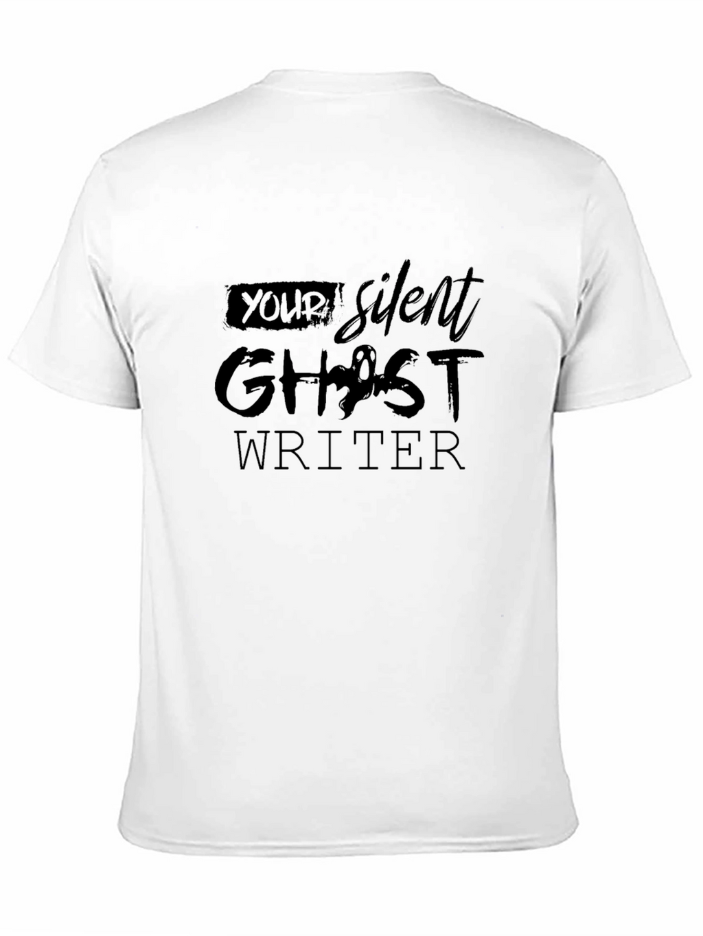 Silent Ghost Writer Black Graphic Tee