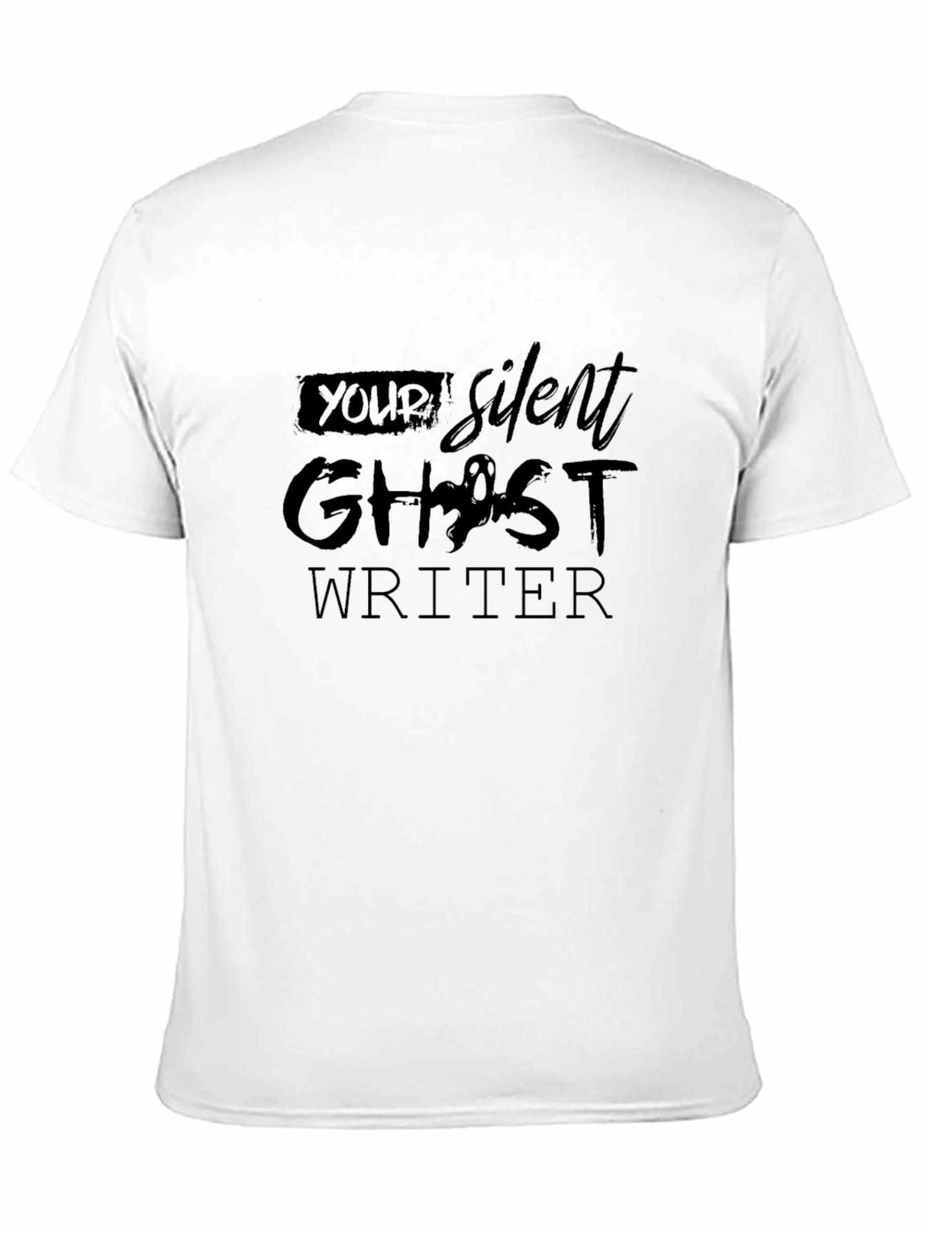 Silent Ghost Writer Black Graphic Tee