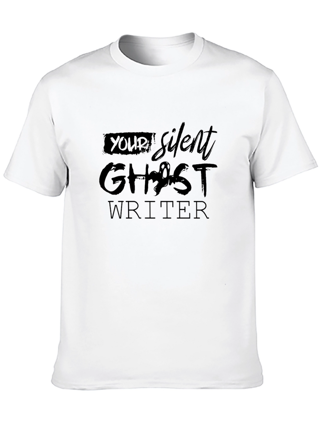 Silent Ghost Writer Black Graphic Tee