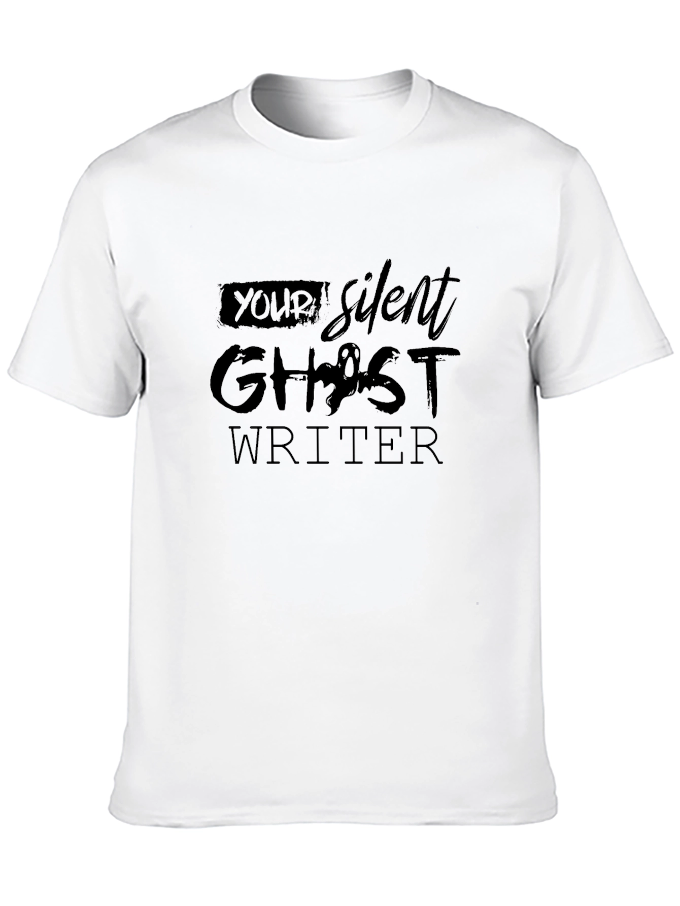 Silent Ghost Writer Black Graphic Tee