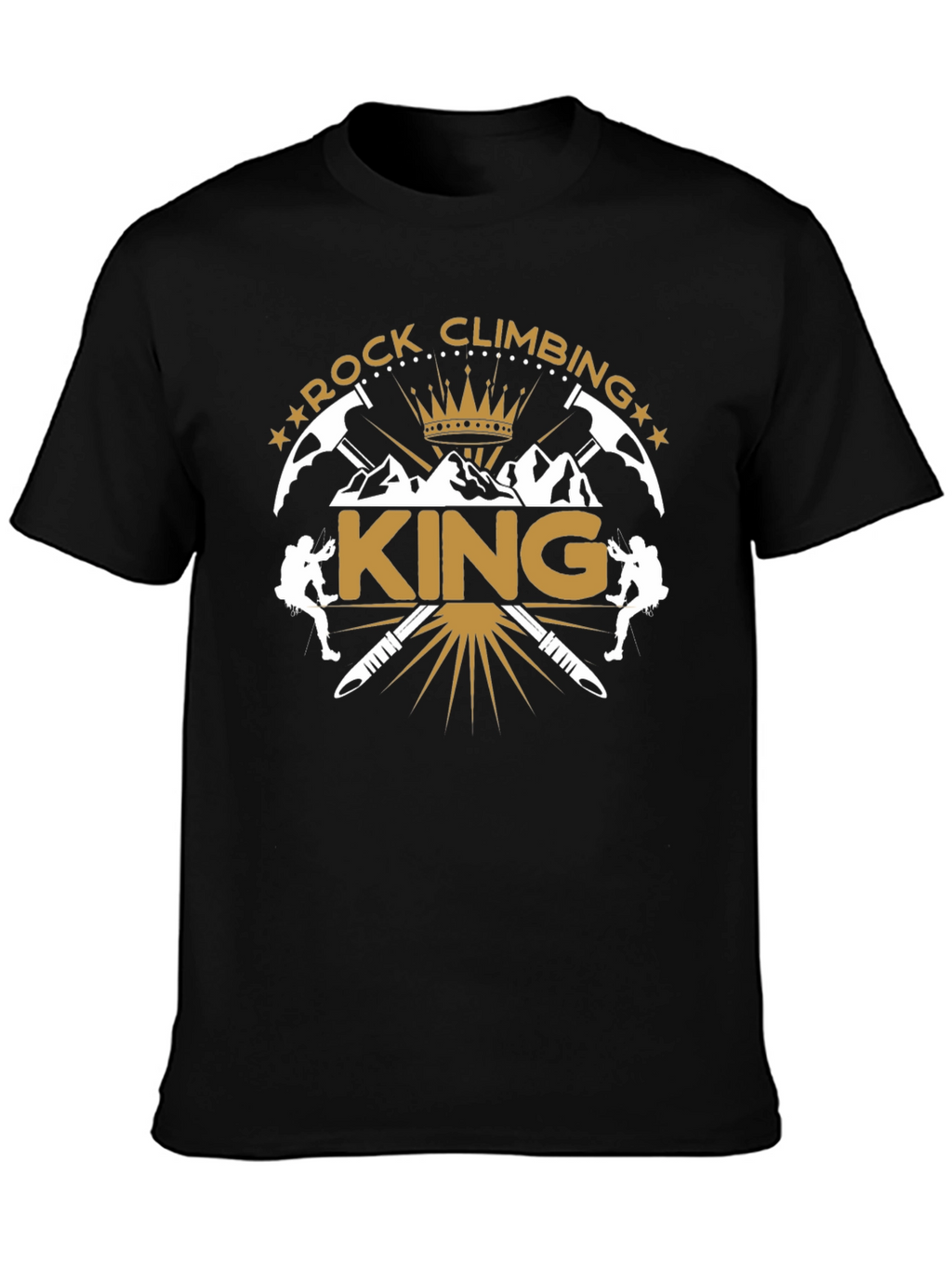 Rock Climbing King Black T-Shirt