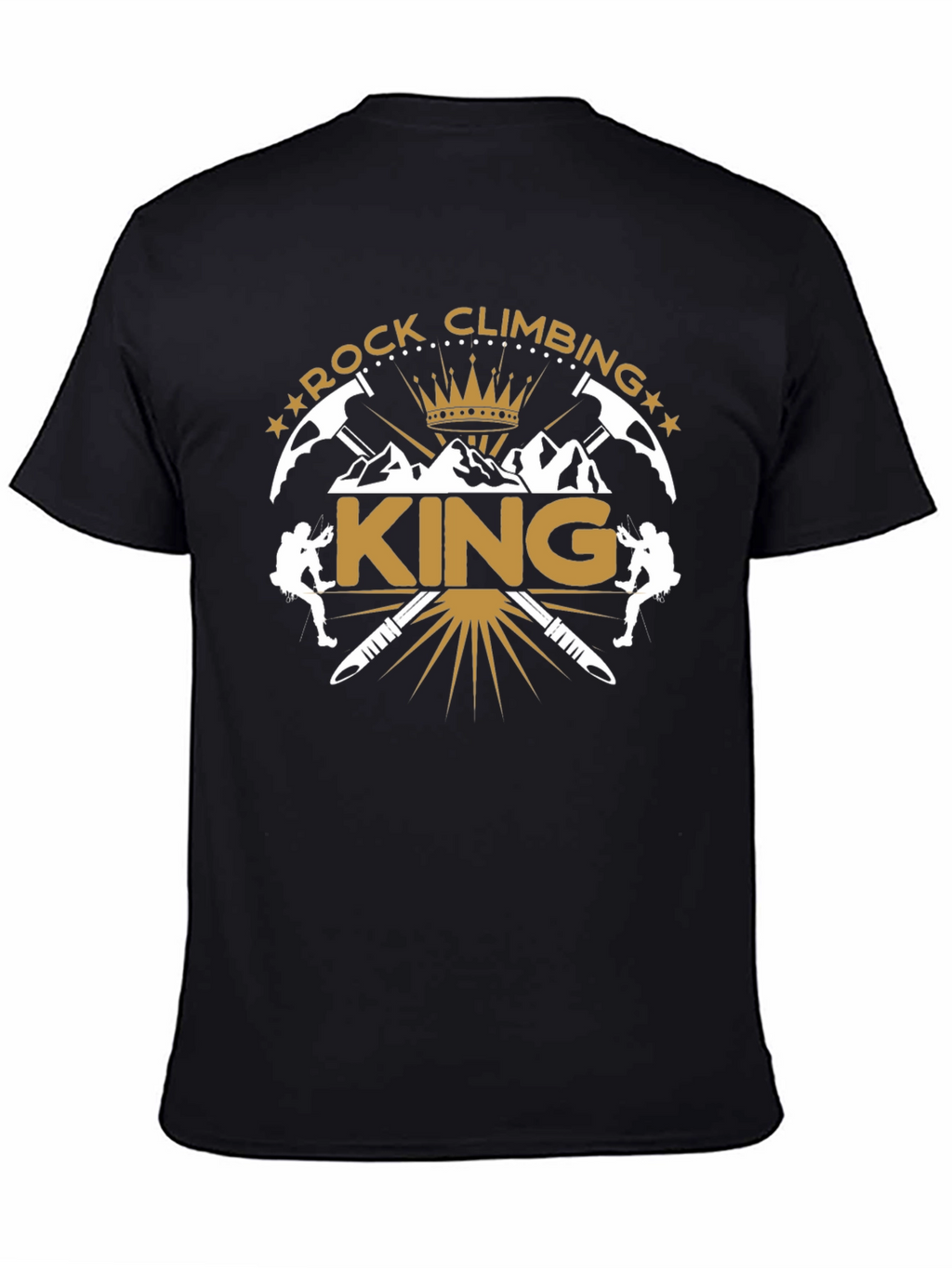 Rock Climbing King Black T-Shirt