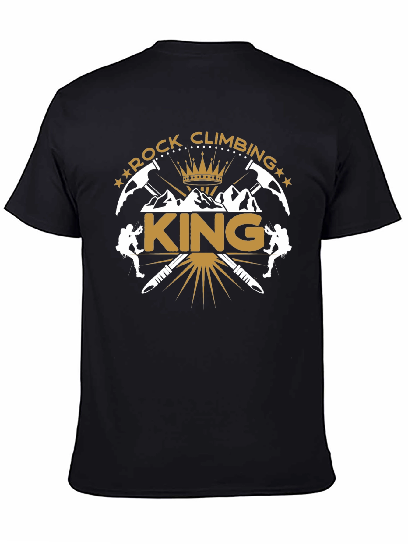 Rock Climbing King Black T-Shirt