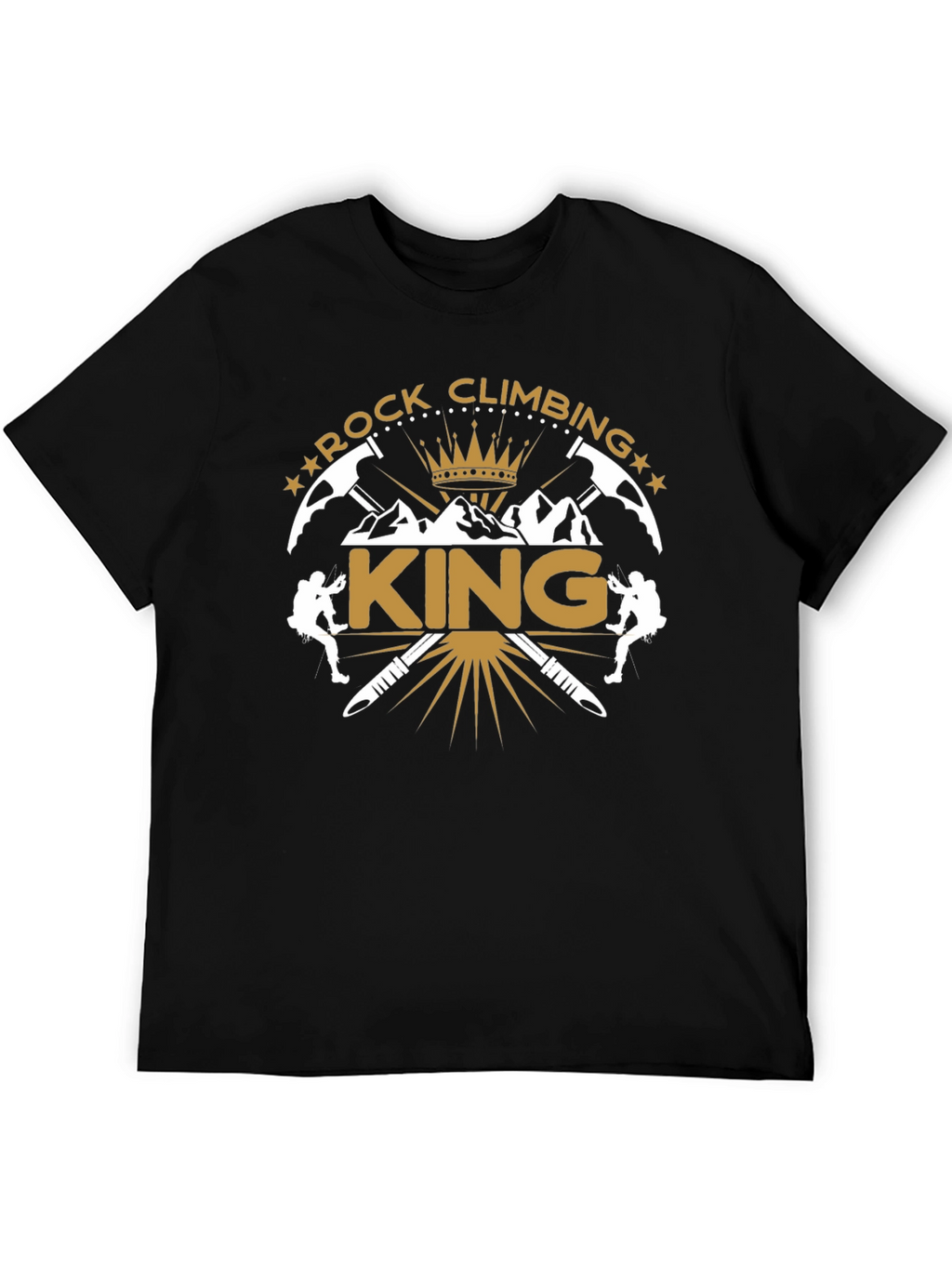 Rock Climbing King Black T-Shirt
