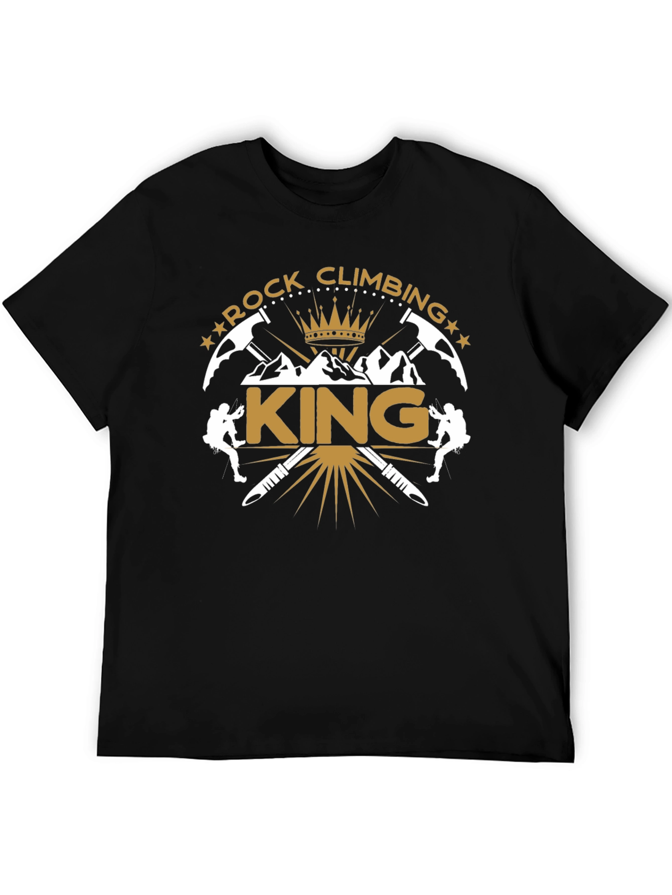 Rock Climbing King Black T-Shirt