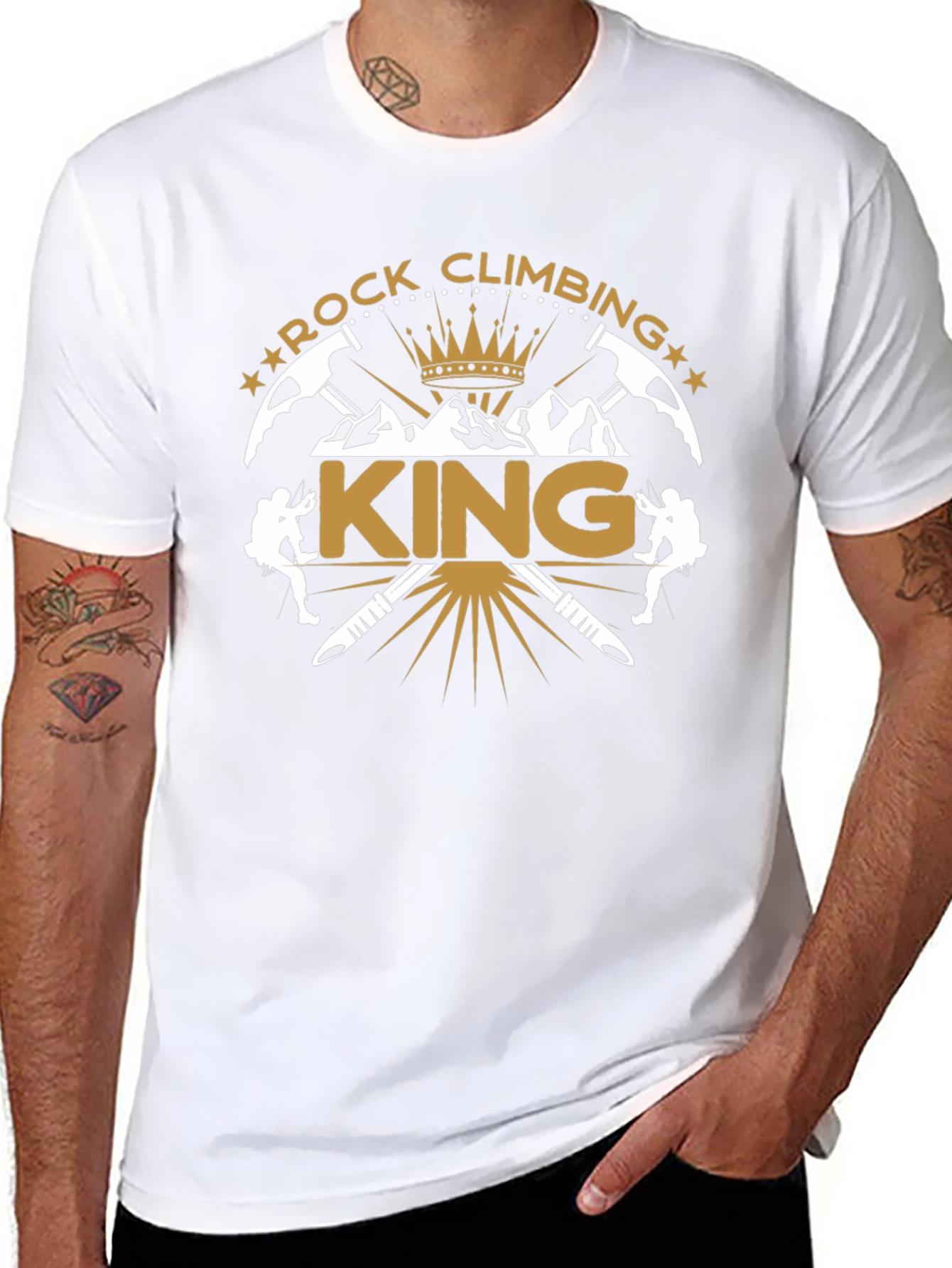 Rock Climbing King Black T-Shirt