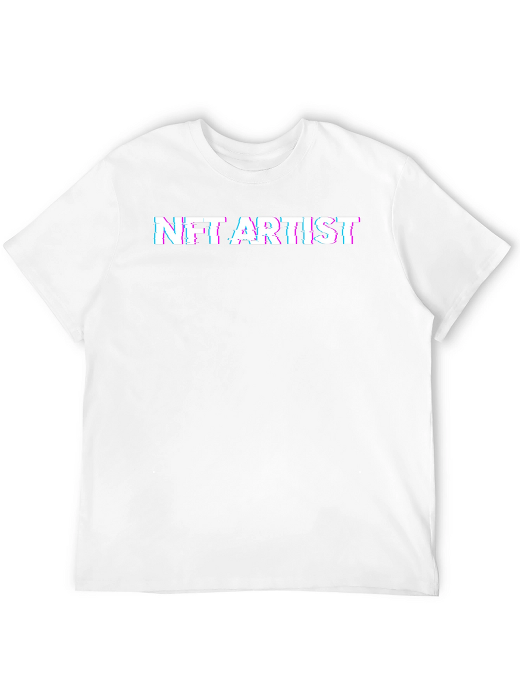 NFT Artist Glitch Text Black T-Shirt