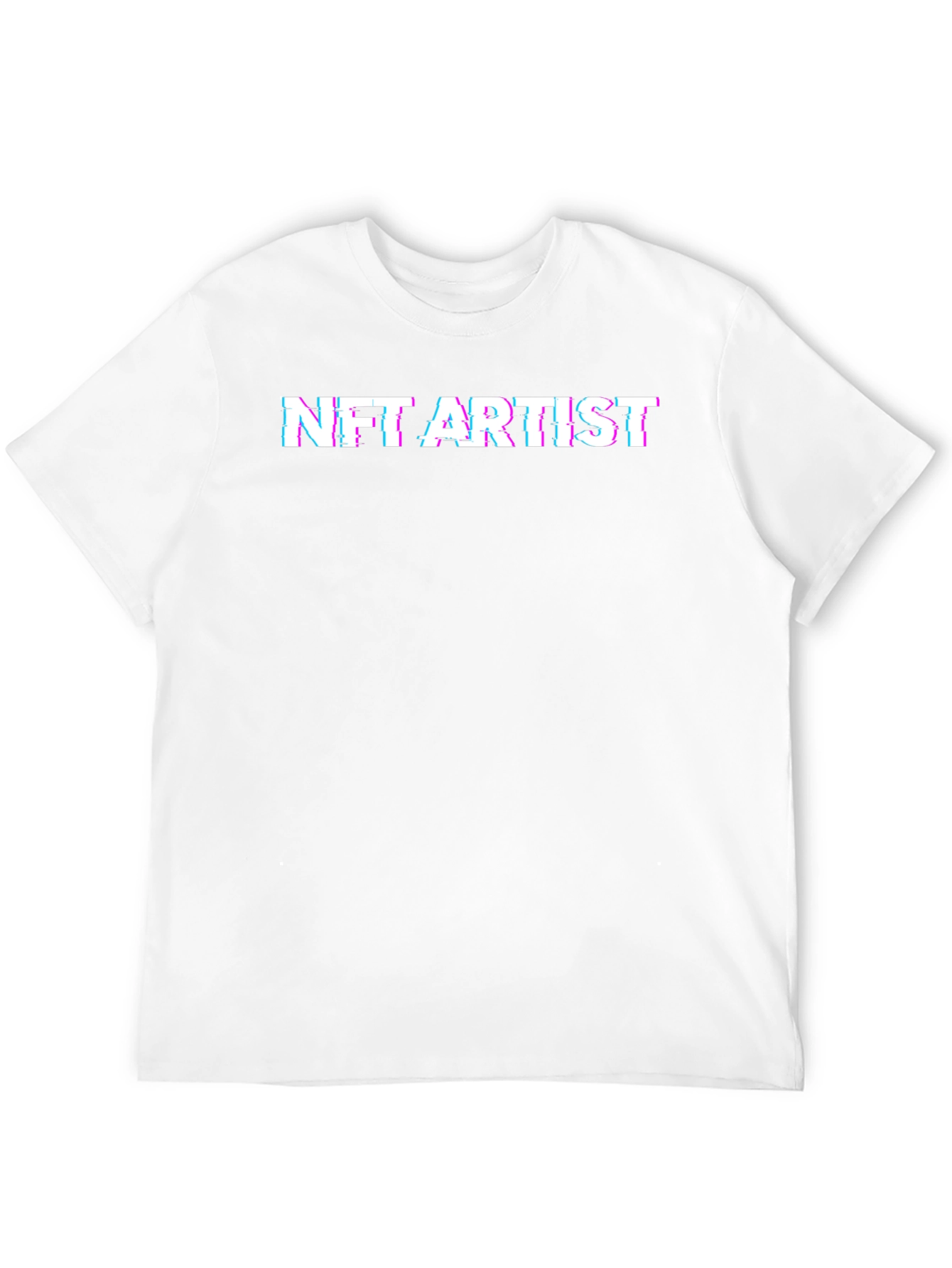 NFT Artist Glitch Text Black T-Shirt
