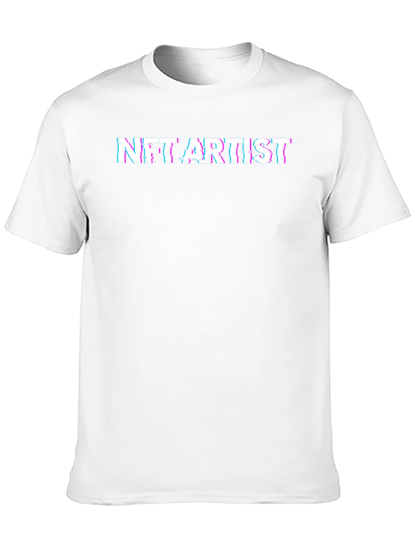 NFT Artist Glitch Text Black T-Shirt