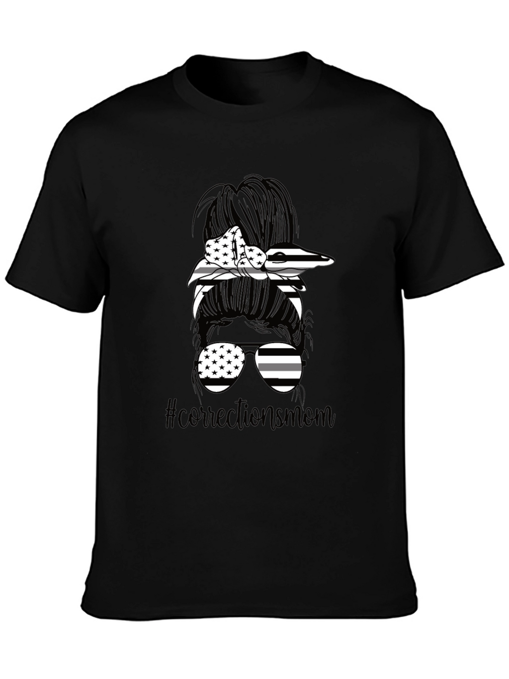 Corrections Mom Messy Bun T-Shirt