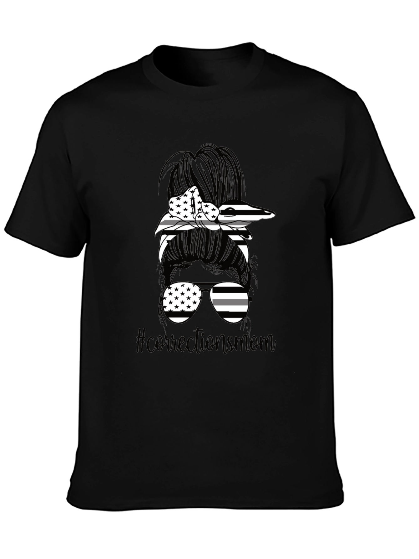 Corrections Mom Messy Bun T-Shirt