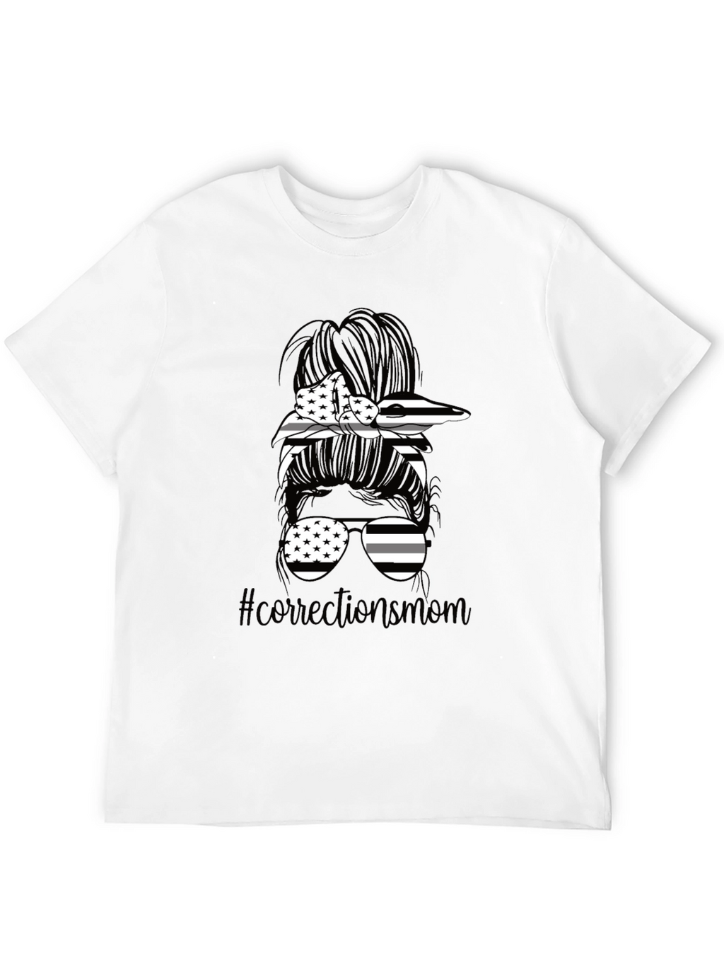 Corrections Mom Messy Bun T-Shirt
