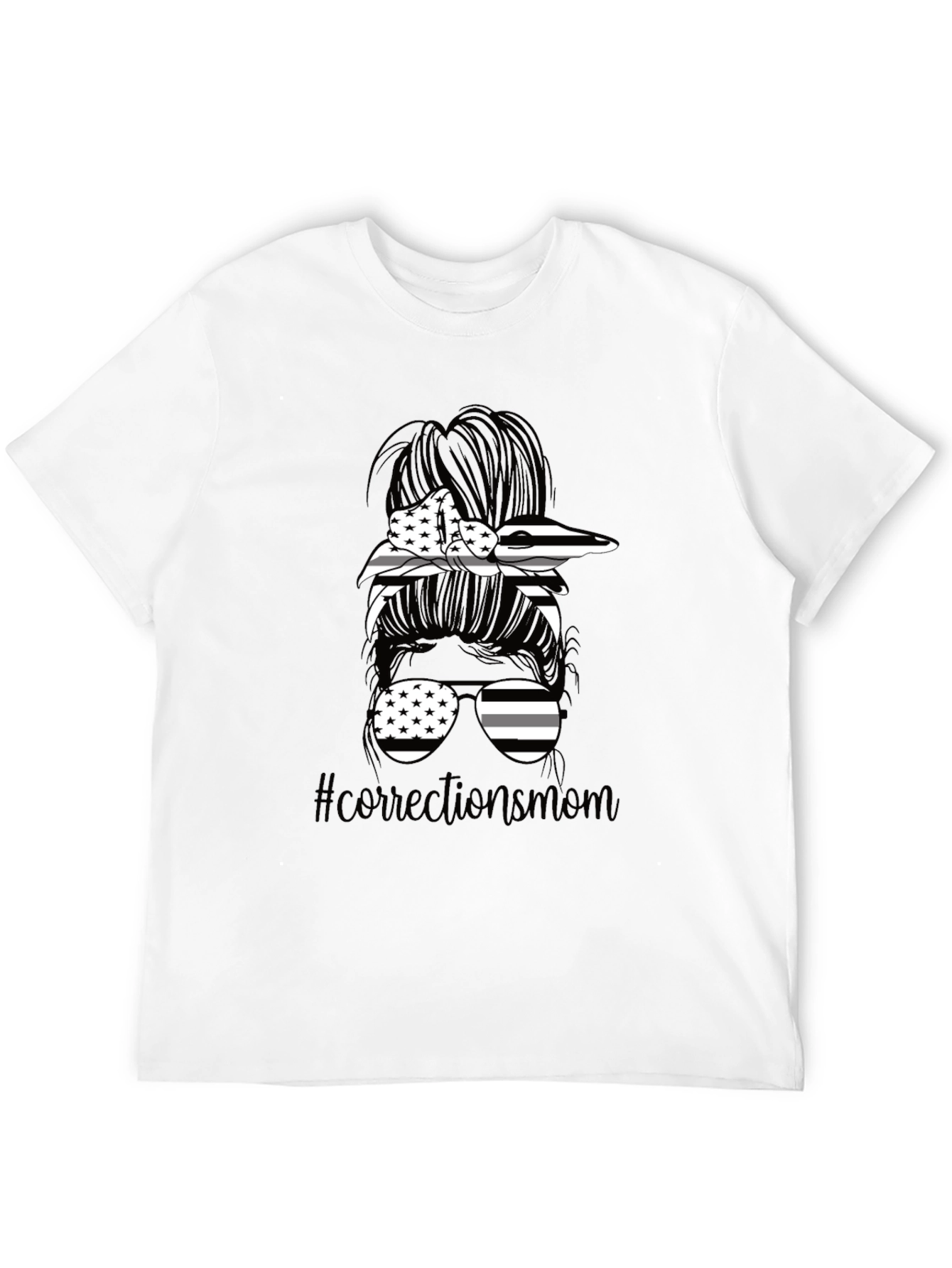 Corrections Mom Messy Bun T-Shirt