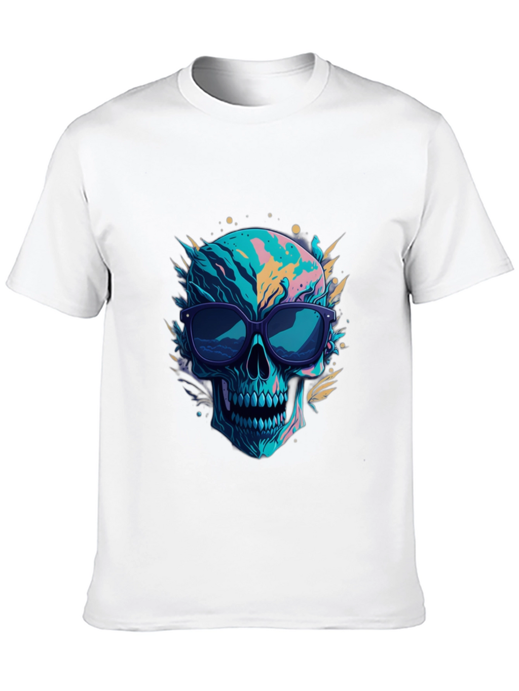 Skull Graphic Tee - Cool Sunglasses Design