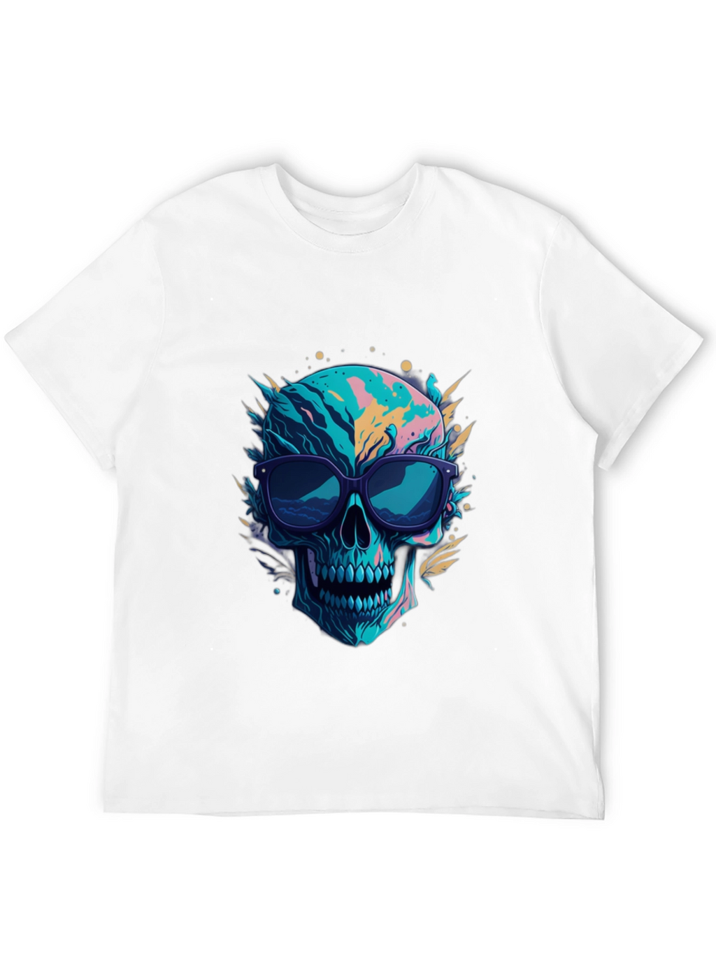 Skull Graphic Tee - Cool Sunglasses Design