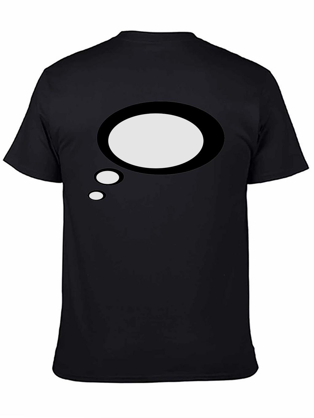 Mens Black T-Shirt with Speech Bubble Graphic