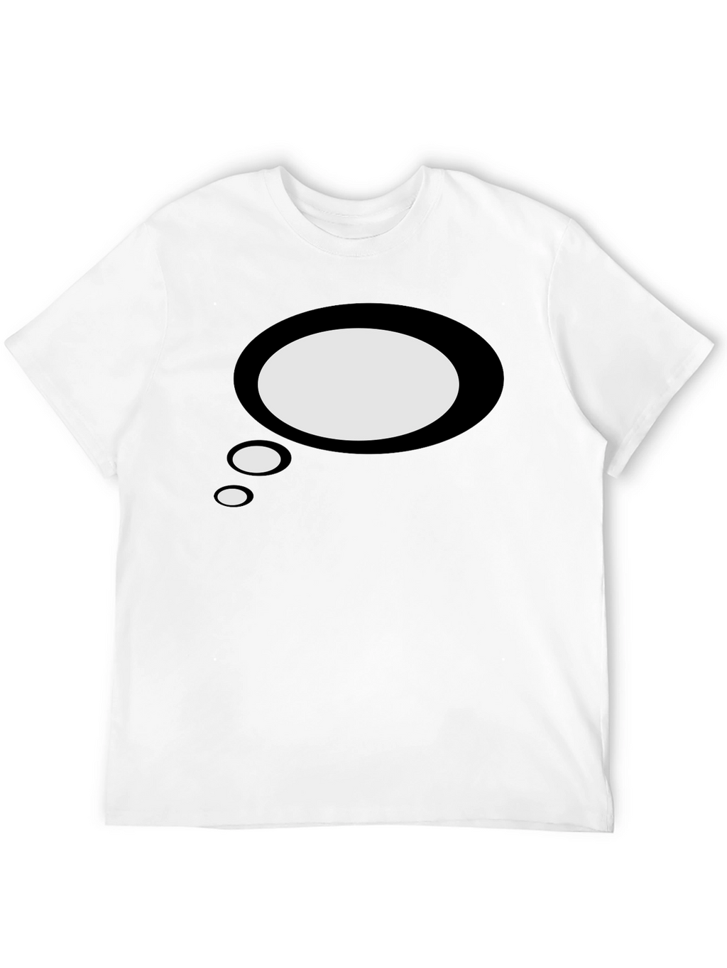 Mens Black T-Shirt with Speech Bubble Graphic