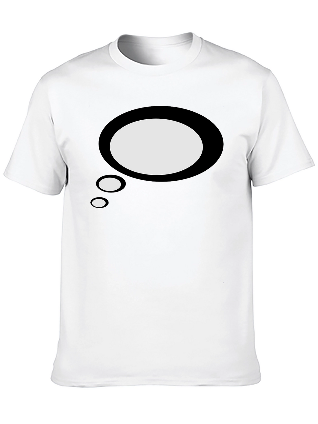 Mens Black T-Shirt with Speech Bubble Graphic