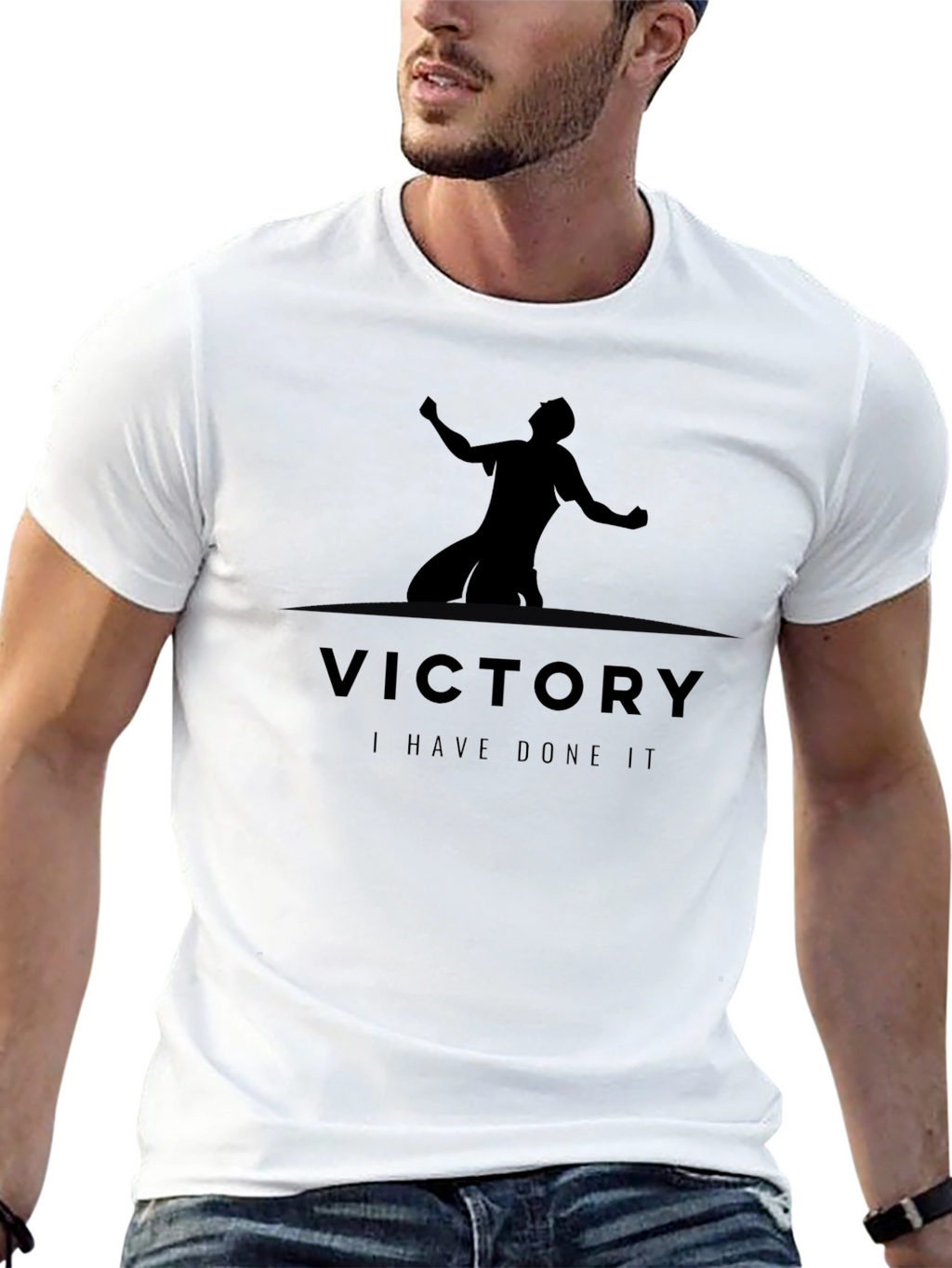 Victory Achieved Graphic T-Shirt - Black