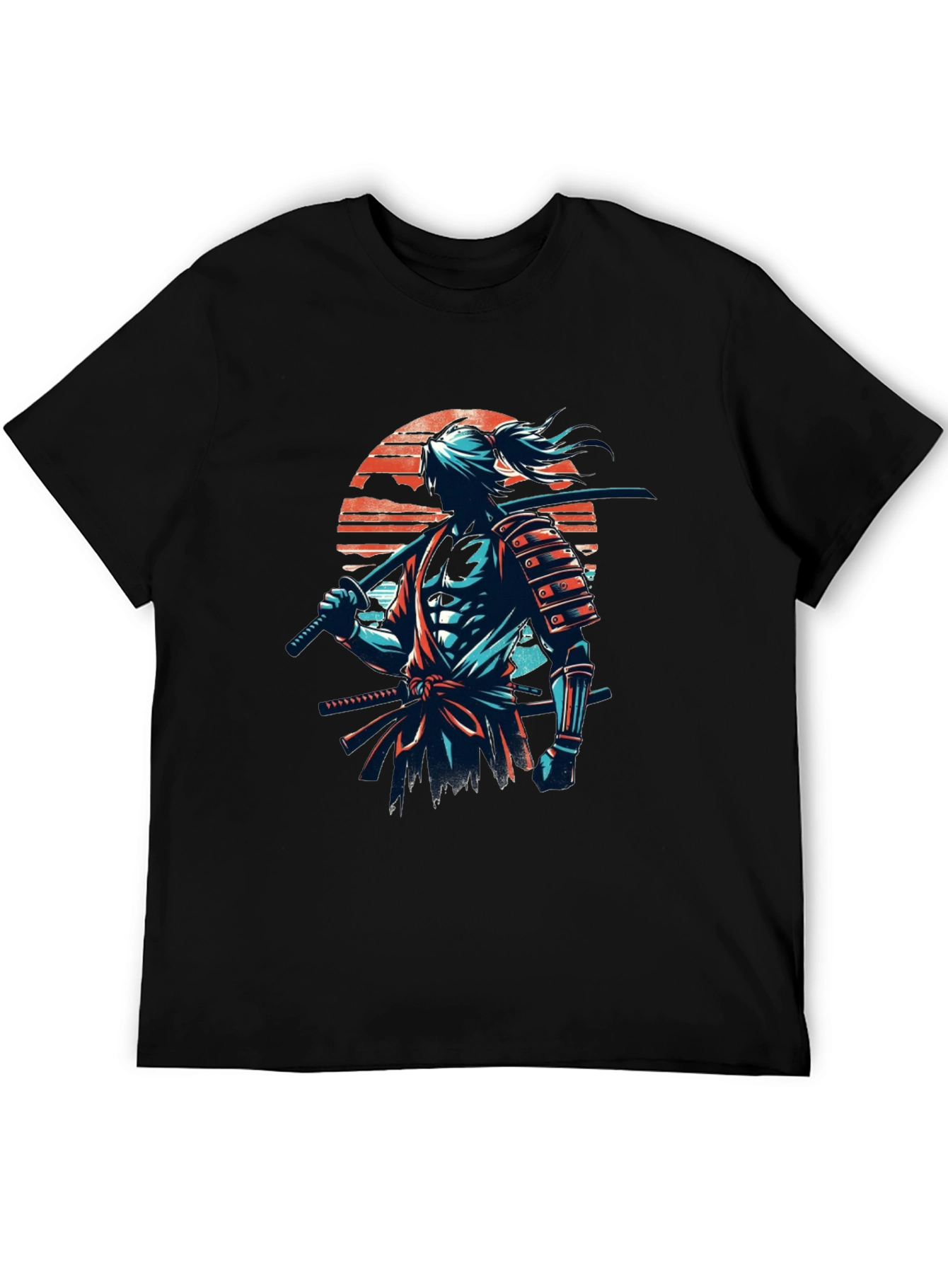 Samurai Graphic Tee - Stylish Black T-Shirt
